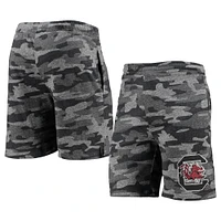 Concepts Sport Charcoal/Gris South Carolina Gamecocks Camo Backup Terry Jam Lounge Shorts pour hommes