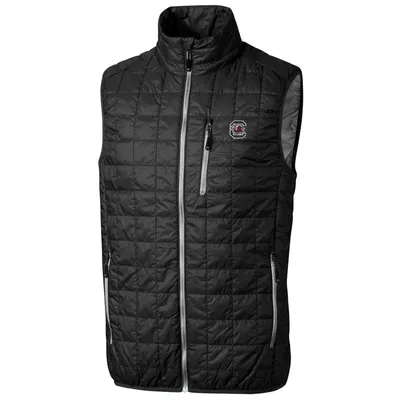 South Carolina Gamecocks Cutter & Buck Big Tall Full-Zip Collegiate Rainier Vest - Black