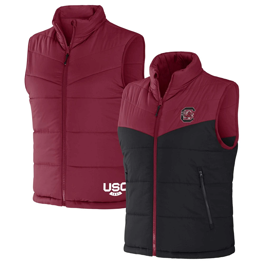 Men's Darius Rucker Collection by Fanatics Garnet/Black South Carolina Gamecocks Colorblocked Full-Zip Reversible Vest