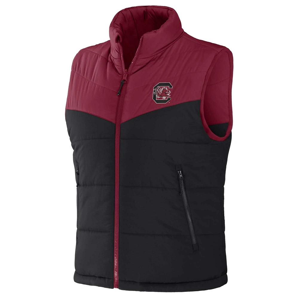 Collection Darius Rucker pour homme par Fanatics Garnet South Carolina Gamecocks Gilet entièrement zippé à couleurs contrastées