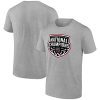 T-shirt avec logo officiel des champions nationaux de basket-ball féminin Fanatics Steel Gamecocks Caroline du Sud 2024 la NCAA pour hommes