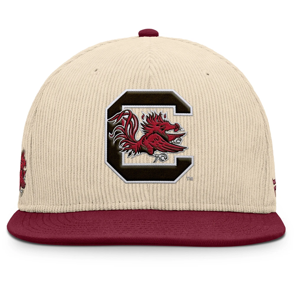 Casquette Snapback de receveur Fanatics Tan South Carolina Gamecocks pour hommes