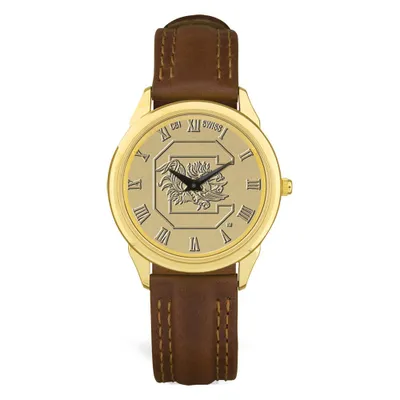 South Carolina Gamecocks Medallion Leather Wristwatch