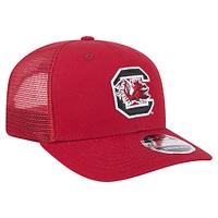 Casquette camionneur extensible à boutons-pression New Era Garnet South Carolina Gamecocks Primary 9SEVENTY pour homme