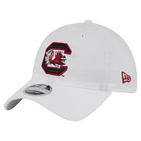 Men's New Era White South Carolina Gamecocks Active Ripstop 9TWENTY Adjustable Hat