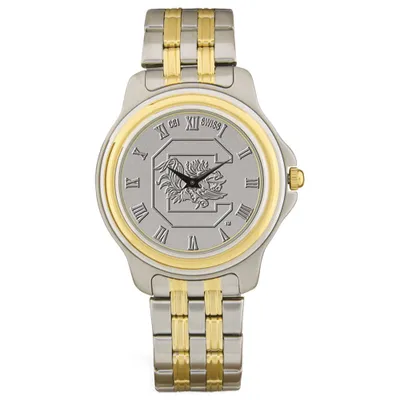 South Carolina Gamecocks Two-Tone Wristwatch - Silver/Gold