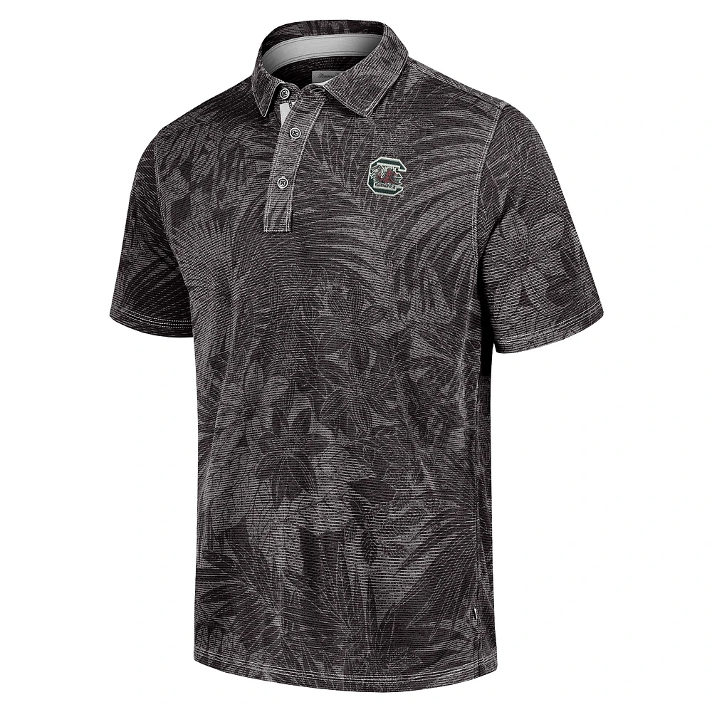 Polo Tommy Bahama noir pour homme des Gamecocks de Caroline du Sud Sport Santiago Paradise