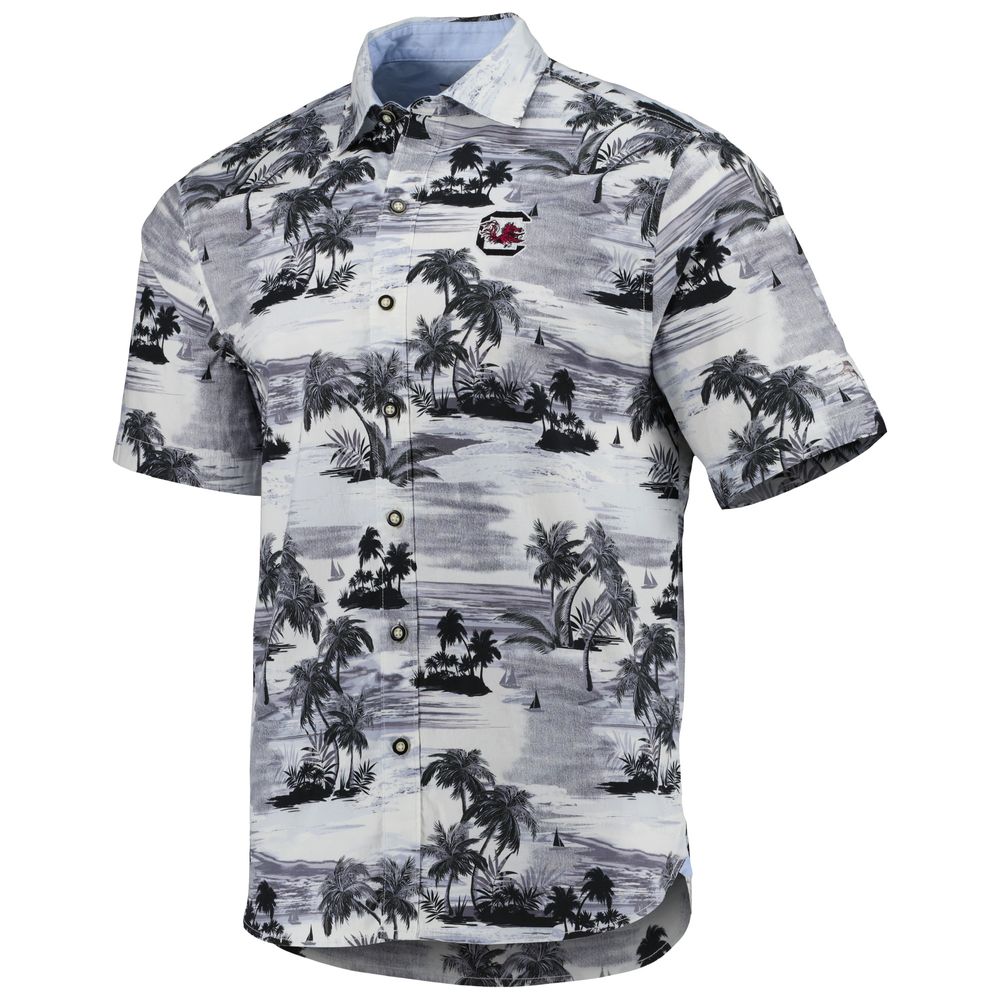 Men's Tommy Bahama Black South Carolina Gamecocks Tropical Horizons Button-Up Shirt