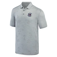 Polo Tommy Bahama pour hommes, gris, Caroline du Sud, Gamecocks, sport, Palm Coast, Palmera, IslandZone