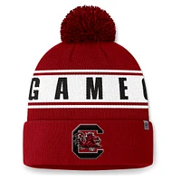 Men's Top of the World Garnet South Carolina Gamecocks Slash Cuffed Knit Hat with Pom