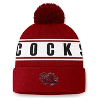 Men's Top of the World Garnet South Carolina Gamecocks Slash Cuffed Knit Hat with Pom