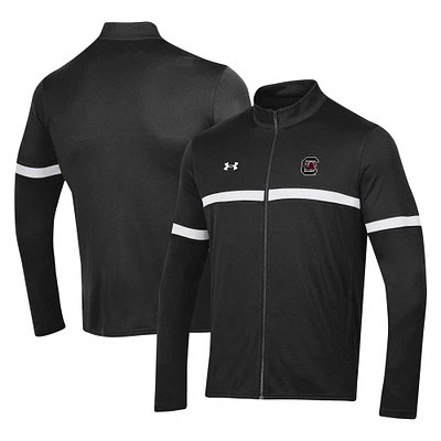 Veste entièrement zippée Under Armour pour hommes des Gamecocks de Caroline du Sud 2023 Assist Warm Up noire