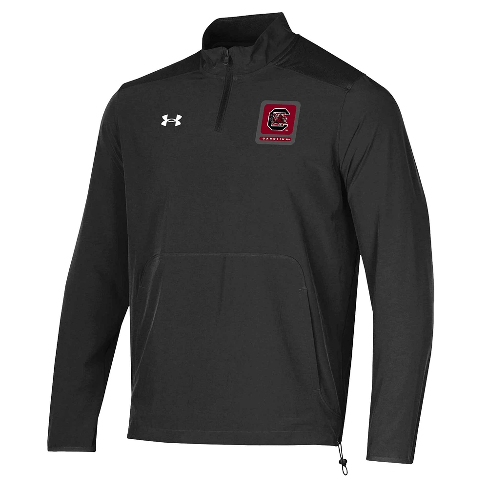 Men's Under Armour Black South Carolina Gamecocks 2023 Motivate Half-Zip Top
