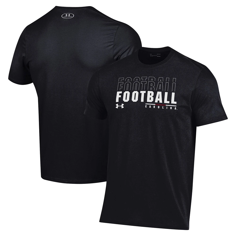 T-shirt Under Armour noir pour hommes des Gamecocks de Caroline du Sud 2024 Sideline Football Performance