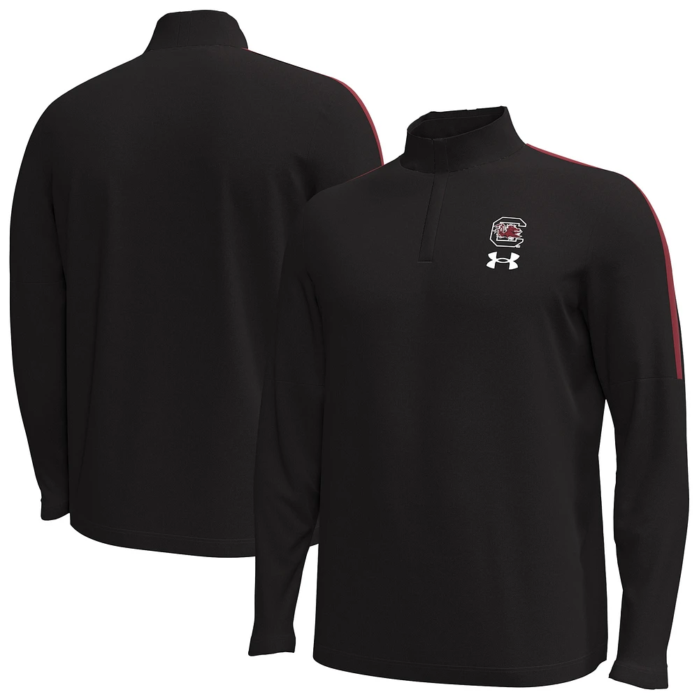 Veste à glissière quart de tour pour homme Under Armour Black South Carolina Gamecocks Playoff Performance