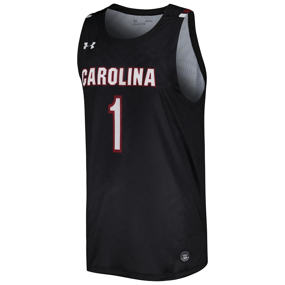 Maillot de basket-ball réplique noir des Gamecocks Caroline du Sud Under Armour pour homme