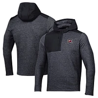 Veste à capuche en polaire noire Under Armour pour hommes, Gamecocks de Caroline du Sud, Survivor, quart zip