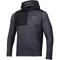 Men's Under Armour Black South Carolina Gamecocks Survivor Fleece Hoodie Quarter-Zip Jacket