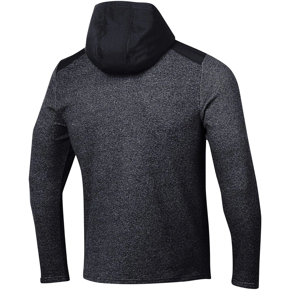 Veste à capuche en polaire noire Under Armour pour hommes, Gamecocks de Caroline du Sud, Survivor, quart zip