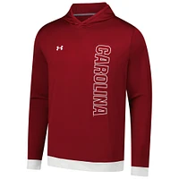 Men's Under Armour Garnet South Carolina Gamecocks 2024 On-Court Shootaround Long Sleeve Hoodie T-Shirt