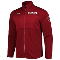 Men's Under Armour Garnet South Carolina Gamecocks Knit Warm-Up Full-Zip Jacket