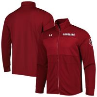 Men's Under Armour Garnet South Carolina Gamecocks Knit Warm-Up Full-Zip Jacket