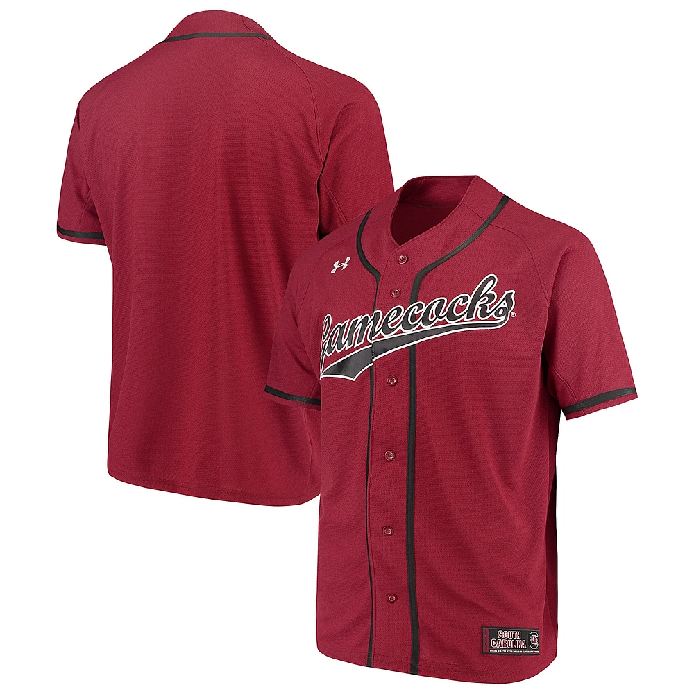 Men's Under Armour Garnet South Carolina Gamecocks Performance Replica Baseball Jersey