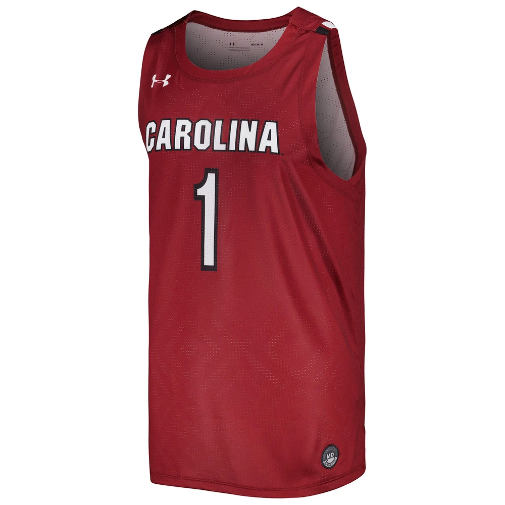 Maillot de basket-ball réplique Under Armour Garnet des Gamecocks Caroline du Sud pour hommes