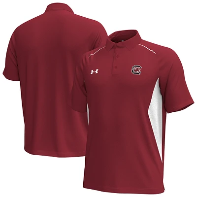 Polo performance Under Armour Garnet South Carolina Gamecocks Title pour homme