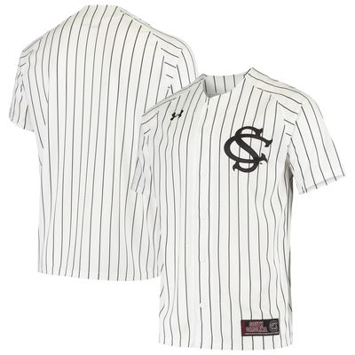 Men's Under Armour White South Carolina Gamecocks Replica Performance Baseball Jersey