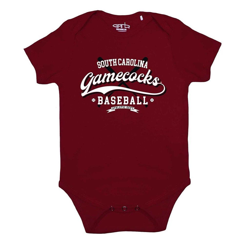 Vêtements pour nouveau-nés et nourrissons Garnet South Carolina Gamecocks Otis Baseball Body