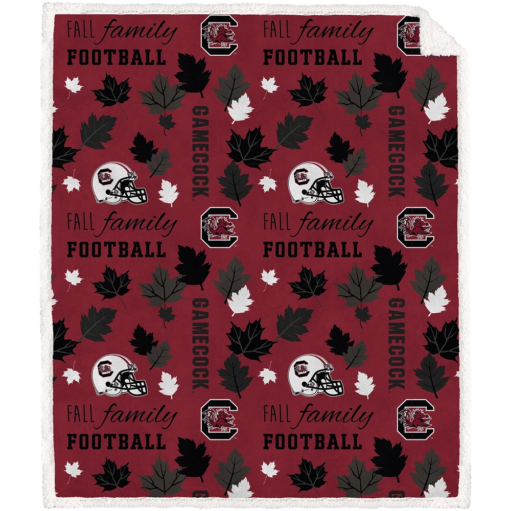 Pegasus South Carolina Gamecocks Couverture Sherpa en flanelle polaire automne, famille et football