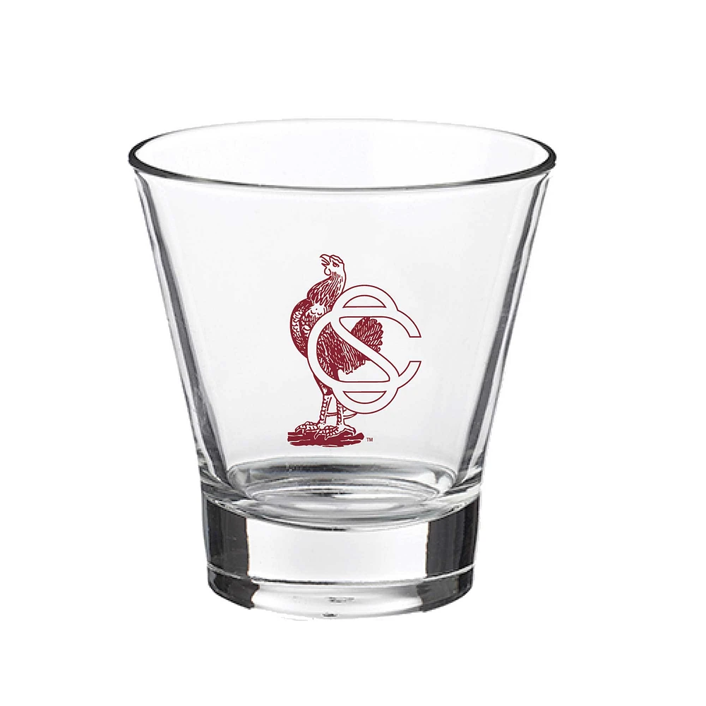 Gamecocks de Caroline du Sud 12oz. Verre à roche à voûte inclinée