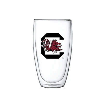 South Carolina Gamecocks 15oz. Double Wall Thermo Glass