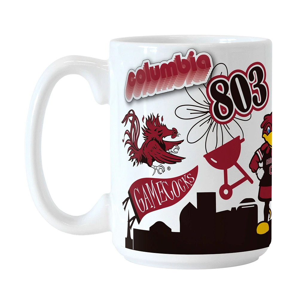 Caroline du Sud Gamecocks 15 oz. Tasse en céramique indigène