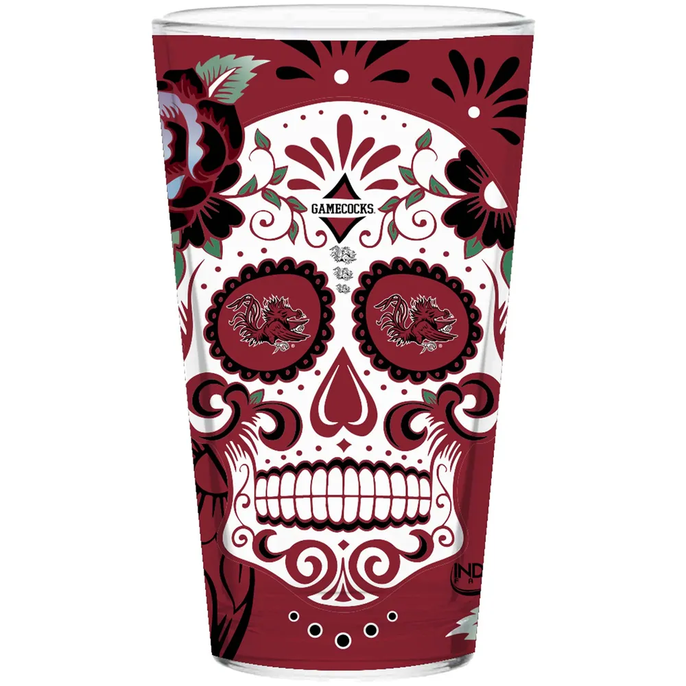 Gamecocks de Caroline du Sud 16oz. Verre à pinte Dia de los Muertos