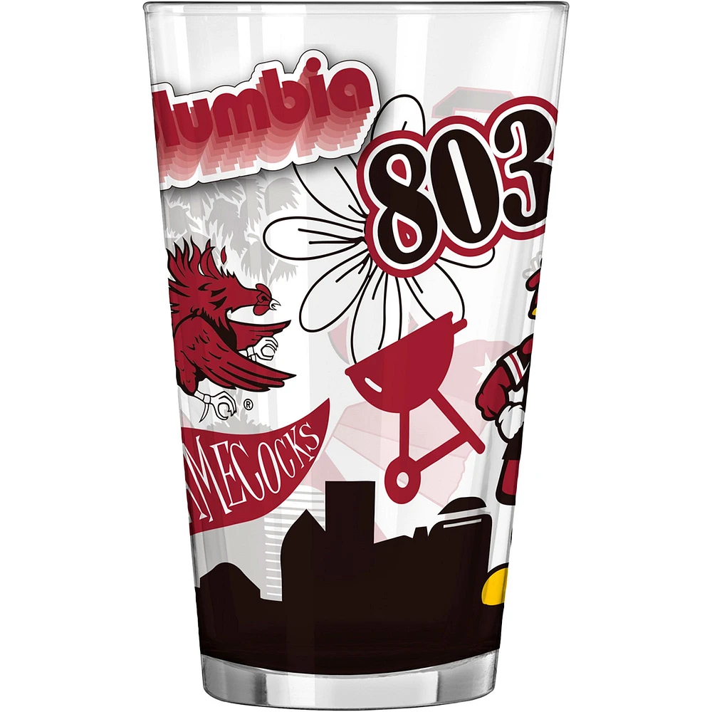 Caroline du Sud Gamecocks 16 oz. Verre à pinte indigène