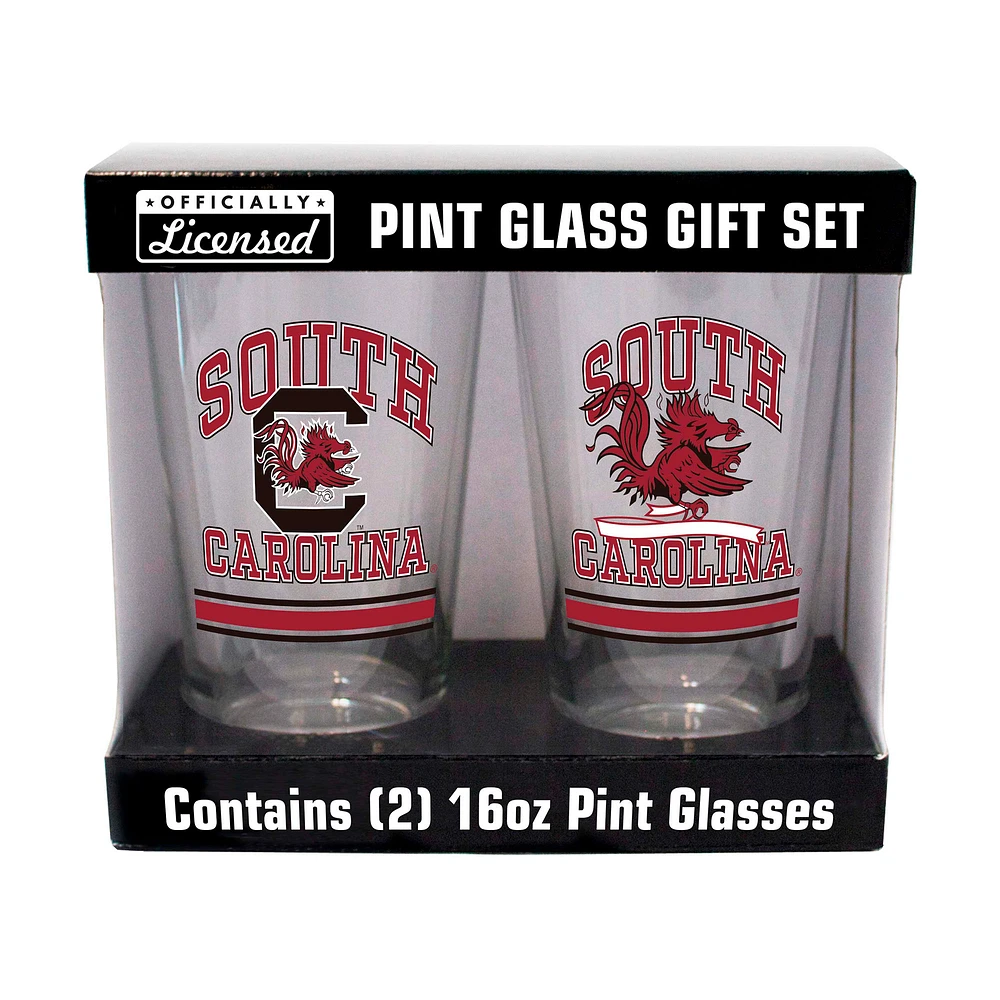 South Carolina Gamecocks 16oz. Pint Glass Two Pack