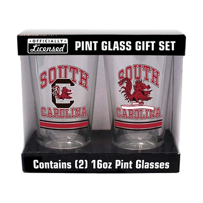 South Carolina Gamecocks 16oz. Pint Glass Two Pack