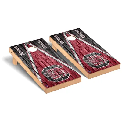 South Carolina Gamecocks 2' x 4' Weathered Triangle Cornhole Board Set