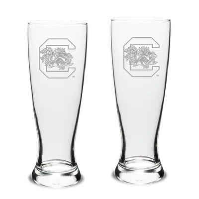 South Carolina Gamecocks Set of 2 Stylish University Pilsner Glasses