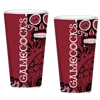 South Carolina Gamecocks Two-Pack 16oz. Dia De Los Muertos Pint Glass Set