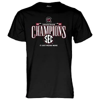 T-shirt unisexe bleu 84 noir des South Carolina Gamecocks, champions équestres SEC 2025, vestiaire