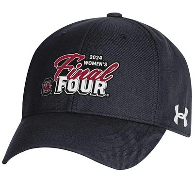 Unisex Under Armour Black South Carolina Gamecocks 2024 NCAA Women's Basketball Tournament March Madness Final Four Locker Room Adjustable Hat