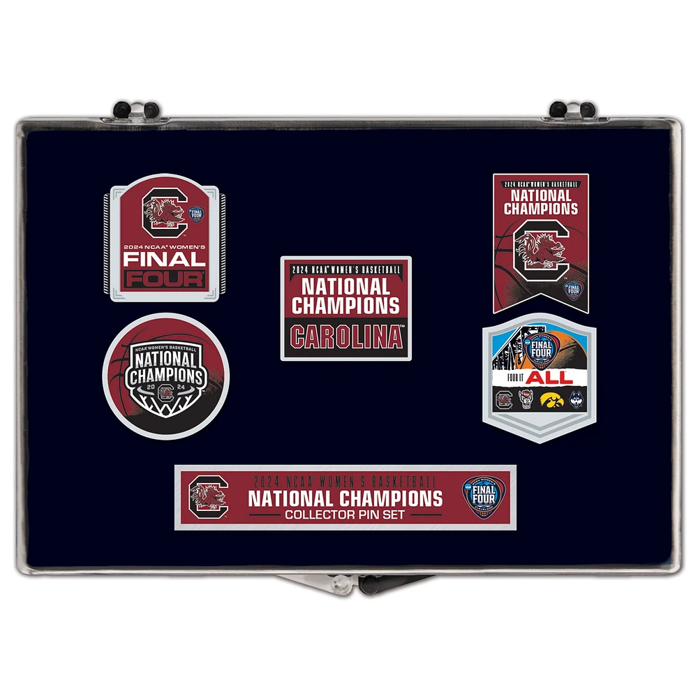 WinCraft  South Carolina Gamecocks 2024 NCAA Women's Basketball National Champions Five-Piece Collector Pin Set