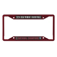 WinCraft South Carolina Gamecocks 2024 NCAA Women's Basketball National Champions Cadre de plaque d'immatriculation en métal découpé au laser