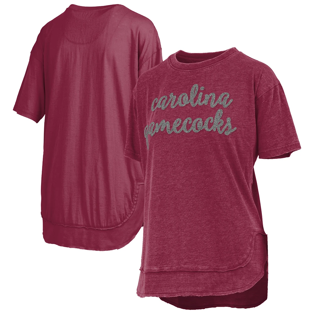 Women's Pressbox  Garnet South Carolina Gamecocks Poncho T-Shirt