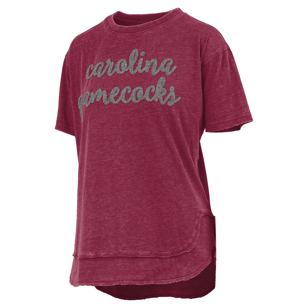 Women's Pressbox  Garnet South Carolina Gamecocks Poncho T-Shirt