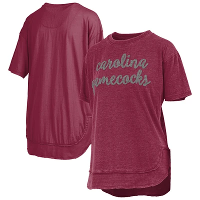 Women's Pressbox  Garnet South Carolina Gamecocks Poncho T-Shirt