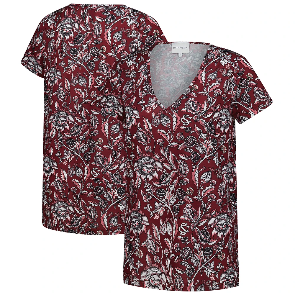 Women's Smith & Quinn Garnet South Carolina Gamecocks Blake V-Neck T-Shirt